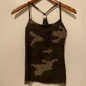 Aerie Offline Camo Top with Built In Sports Bra